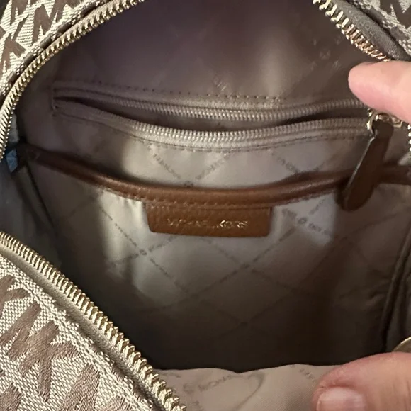 Michael Kors Brown Logo Mini Backpack - Picture 3 of 8